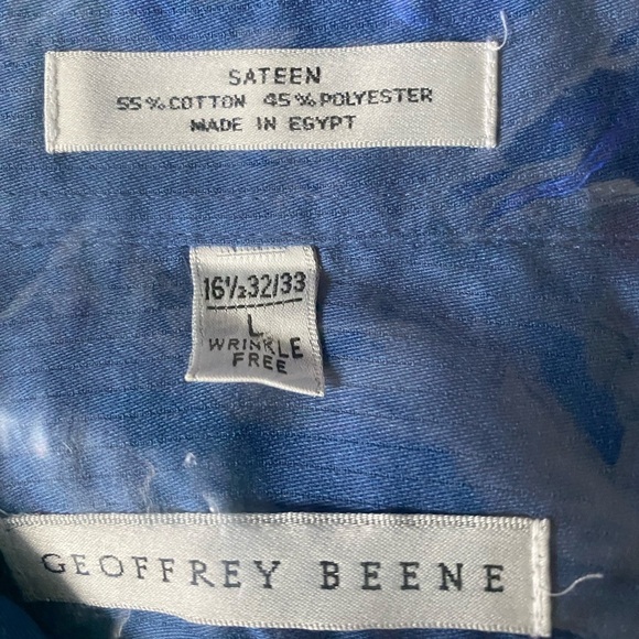 Geoffrey Beene Men's Classic Blue Dress Shirt - Picture 10 of 10